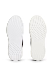 Tommy Hilfiger Black Monogram Leather Platform Trainers - Image 5 of 6