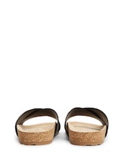 Tommy Hilfiger Black Suede Strap Cork Sandals - Image 4 of 6
