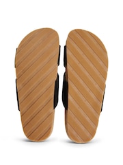 Tommy Hilfiger Black Suede Strap Cork Sandals - Image 6 of 6
