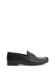 Tommy Hilfiger Monogram Leather Penny Loafers - Image 1 of 6