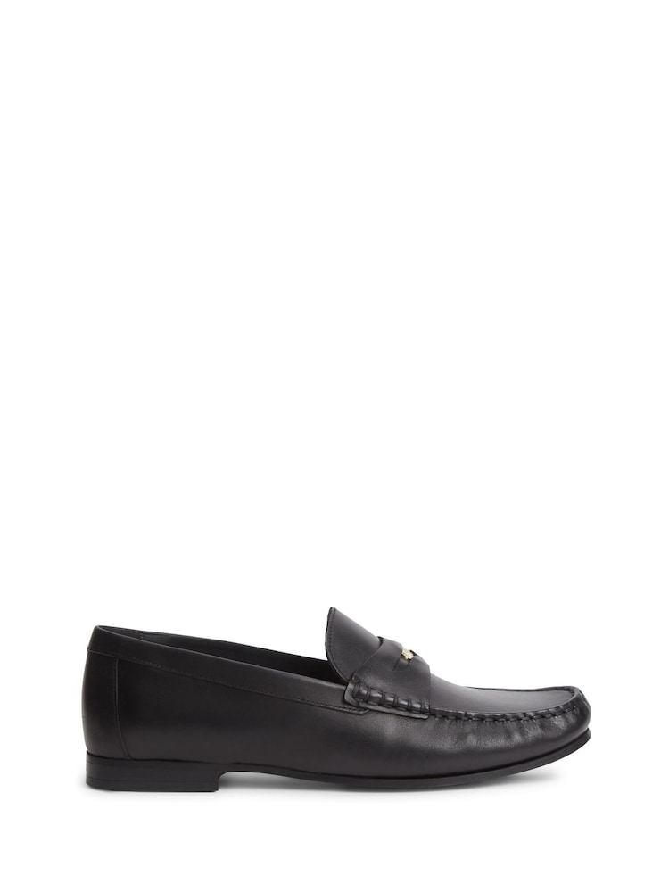 Tommy Hilfiger Monogram Leather Penny Loafers - Image 1 of 6