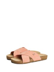 Tommy Hilfiger Pink Suede Strap Cork Sandals - Image 3 of 6
