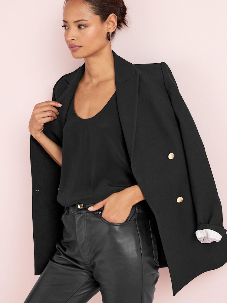 Black Racer Back Cami Top - Image 1 of 6