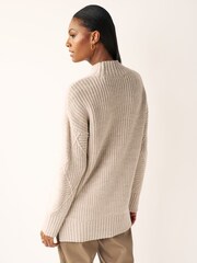 Ecru High Neck Longline Jumper - Image 6 of 6