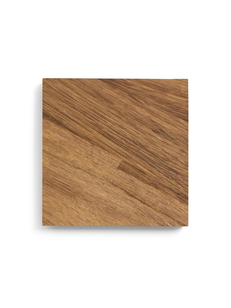 Dark Bronx Chevron Storage Set of 2 Oak Effect Nest of Tables - Image 8 of 8