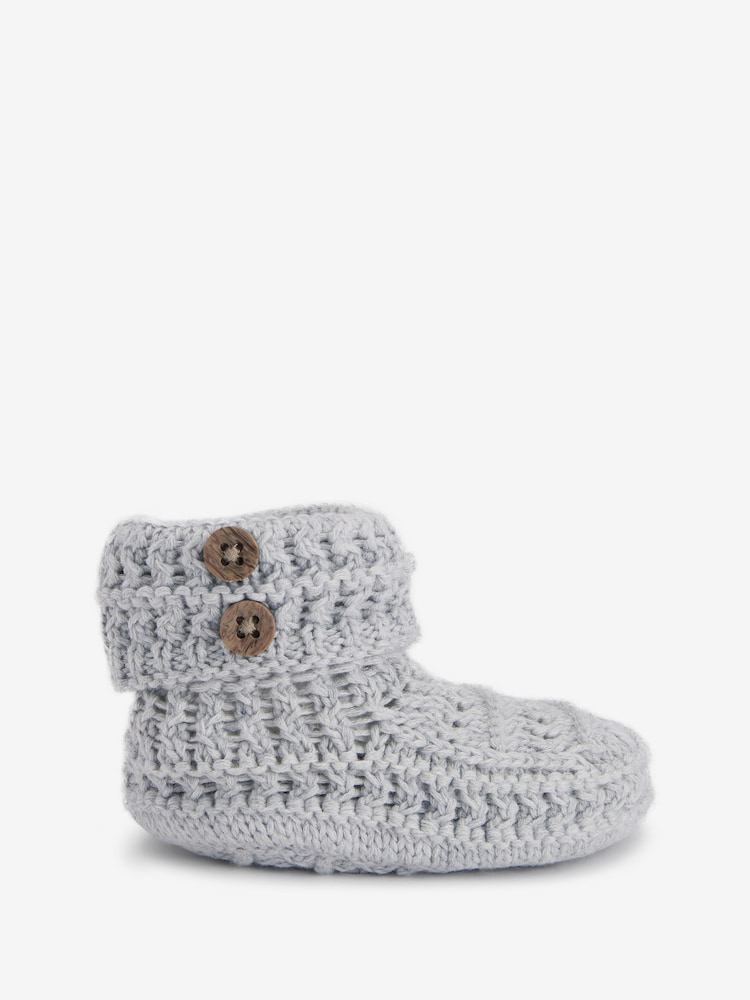 The Little Tailor Baby Soft Knitted 100% Cotton Boots - Image 1 of 5
