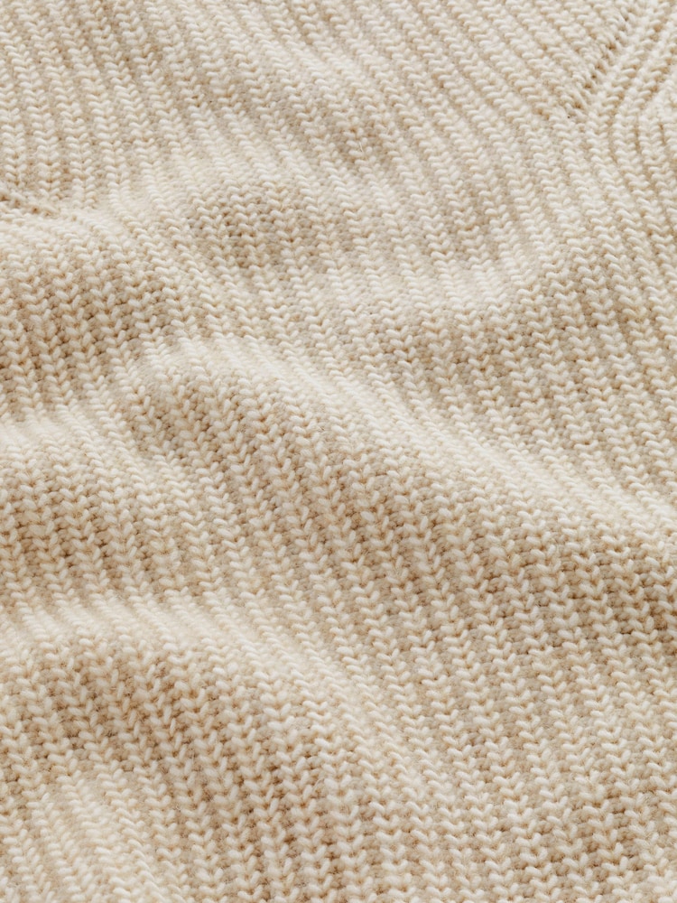 Ecru Cream Long sleeve Ribbed Cropped Jumper - Image 7 of 7