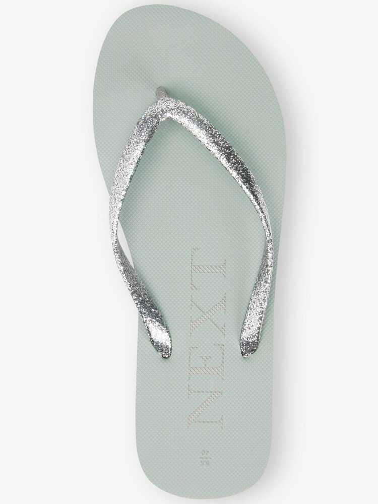 Srebrny - Glitter Beach Flip Flops - Image 4 of 7