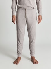 Reiss Brown Jose Melange Tracksuit Joggers - Image 3 of 5