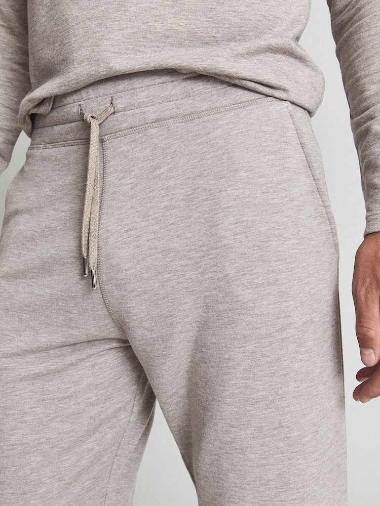 Reiss Brown Jose Melange Tracksuit Joggers - Image 4 of 5