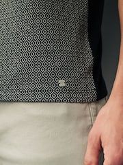 Schwarz & Grün - Pattern Polohemd - Bild 5 von 8