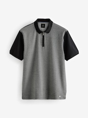 Schwarz & Grün - Pattern Polohemd - Bild 6 von 8