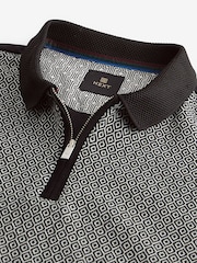 Schwarz & Grün - Pattern Polohemd - Bild 7 von 8