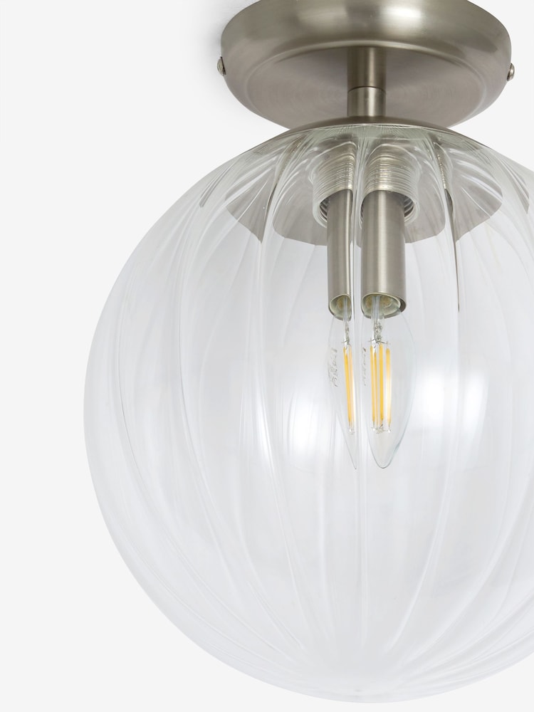 Brushed Chrome Bourton Flush Fitting Ceiling Light - Image 6 of 6 Brushed Chrome Bourton Flush Fitting Ceiling Light - Image 6 of 6