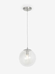 Brushed Chrome Bourton Pendant Ceiling Light - Image 3 of 4