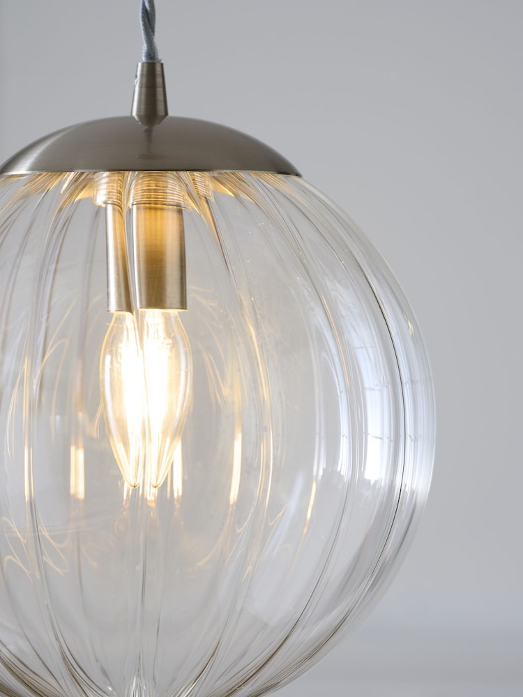 Brushed Chrome Bourton Pendant Ceiling Light - Image 4 of 4