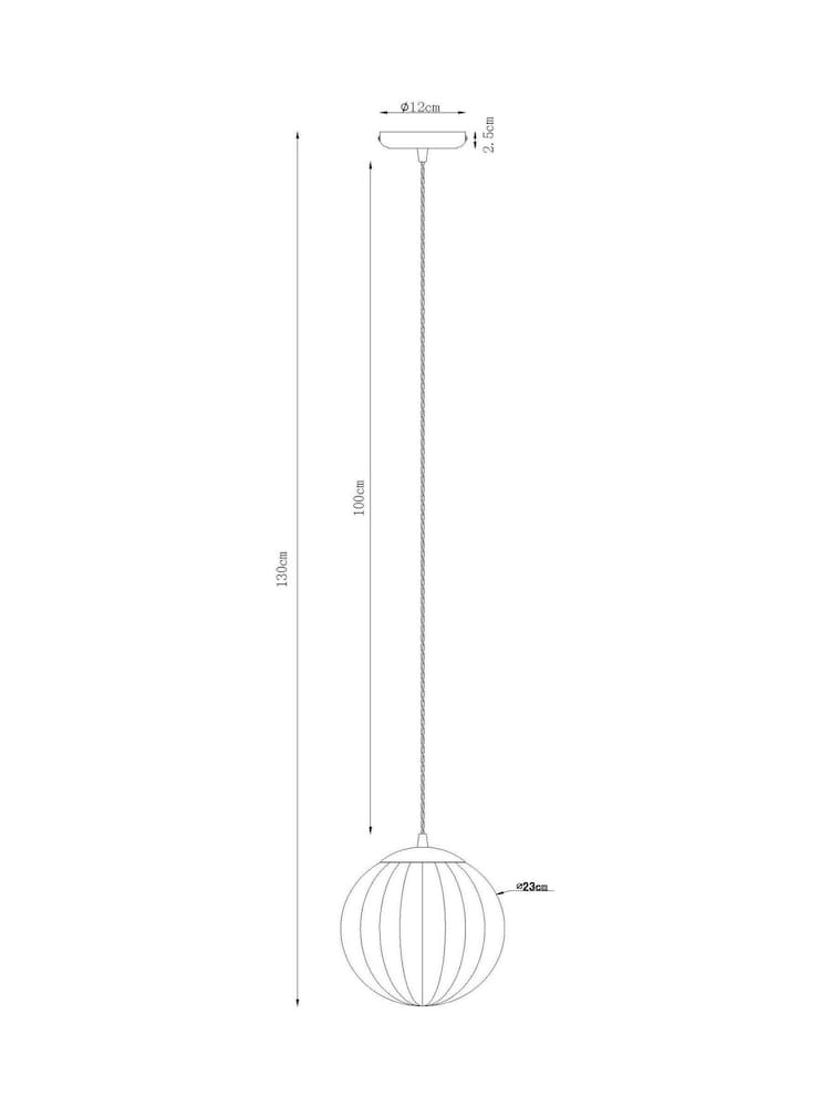 Brushed Chrome Bourton Pendant Ceiling Light - Image 6 of 6
