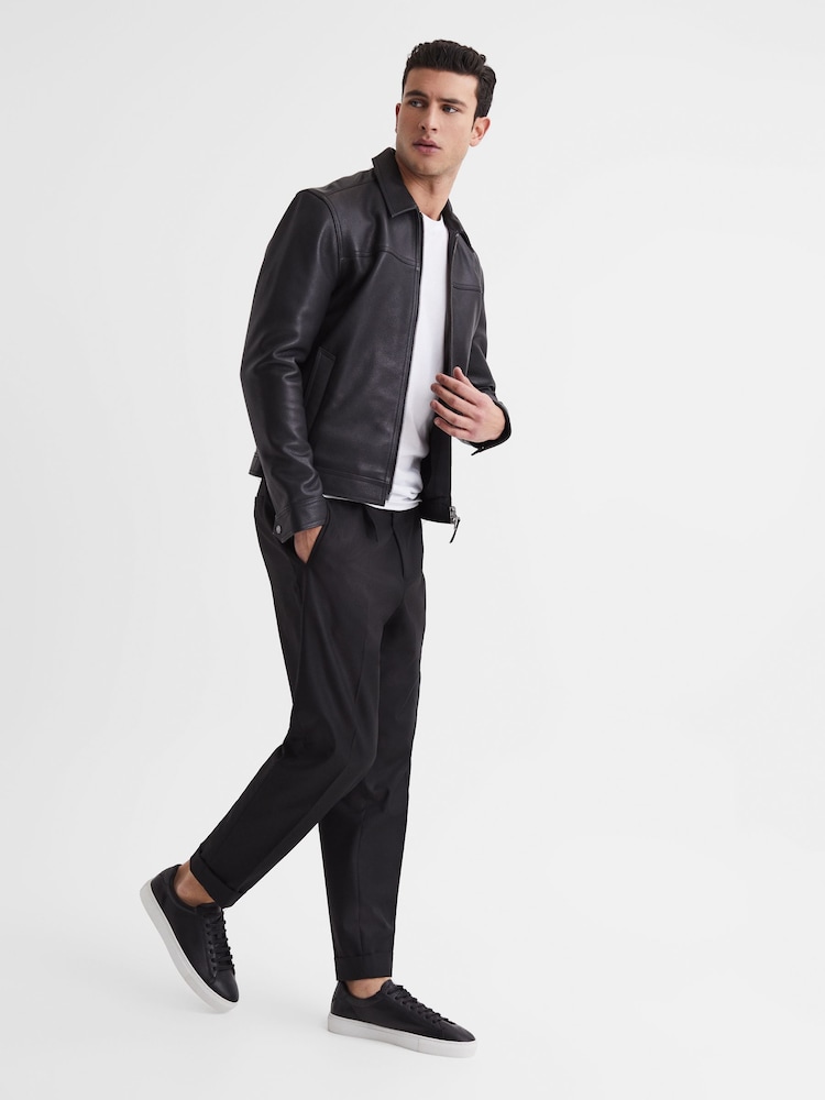 Schwarz - Reiss Finley Sneaker aus Leder - Bild 2 von 7