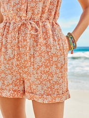 Orange Doublecloth Playsuit - Image 4 of 5