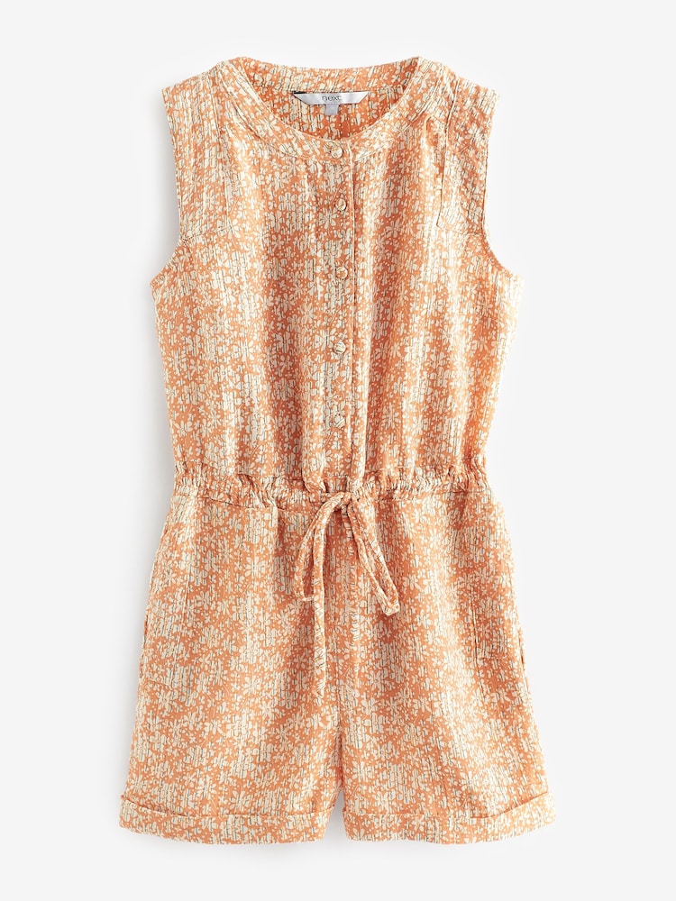 Orange Doublecloth Playsuit - Image 5 of 5
