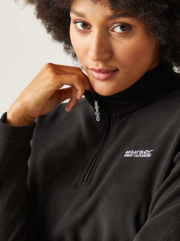 Regatta Black Womens Sweetheart Lightweight Half-Zip Fleece - Image 4 of 8