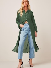 Green Longline Shirt - Image 1 of 5