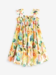Pink Floral Tie Shoulder Printed Summer Dress (3-16yrs) - Image 5 of 6