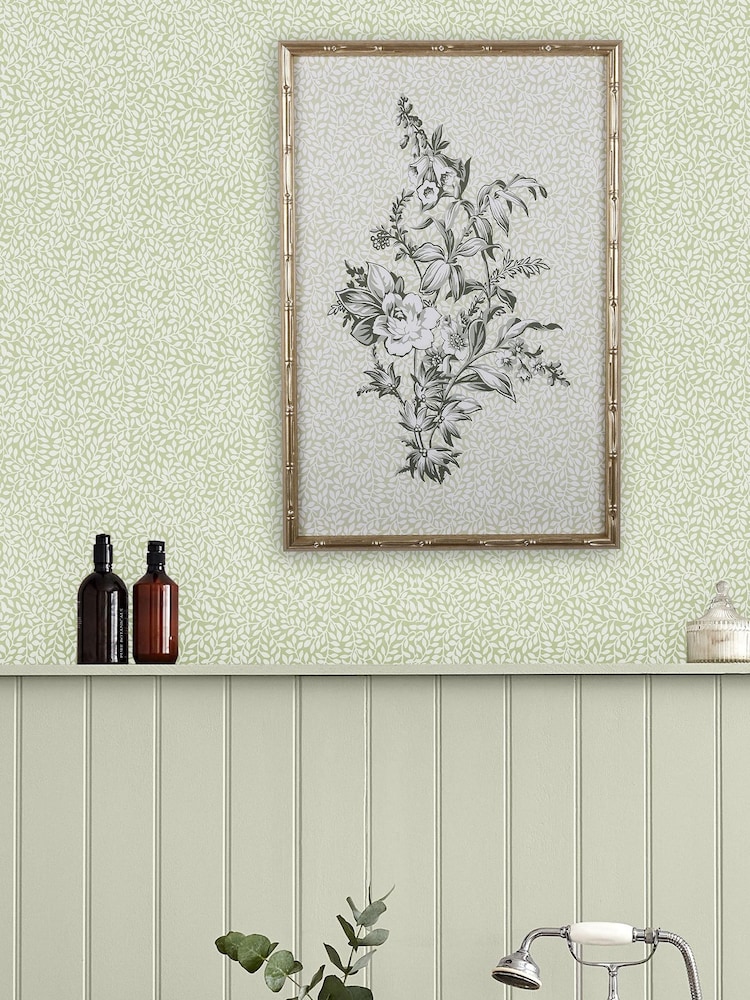 Laura Ashley Green Picardie Framed Print - Image 5 of 5