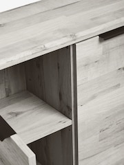 Grey Bronx Oak Effect Space Saving Small Sideboard - Image 4 of 9