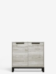 Grey Bronx Oak Effect Space Saving Small Sideboard - Image 5 of 9