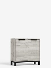 Grey Bronx Oak Effect Space Saving Small Sideboard - Image 7 of 9