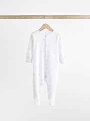 Pale Pink Floral 7 Pack Baby Sleepsuits (0-2yrs) - Image 10 of 20