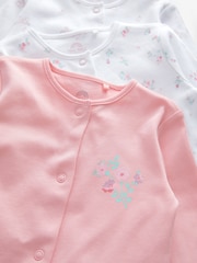 Pale Pink Floral 7 Pack Baby Sleepsuits (0-2yrs) - Image 14 of 20