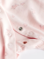 Pale Pink Floral 7 Pack Baby Sleepsuits (0-2yrs) - Image 16 of 20