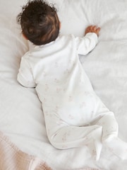 Pale Pink Floral 7 Pack Baby Sleepsuits (0-2yrs) - Image 20 of 20