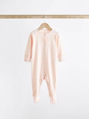 Pale Pink Floral 7 Pack Baby Sleepsuits (0-2yrs) - Image 6 of 20