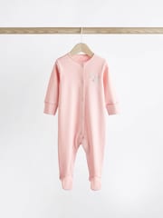 Pale Pink Floral 7 Pack Baby Sleepsuits (0-2yrs) - Image 7 of 20