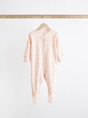 Pale Pink Floral 7 Pack Baby Sleepsuits (0-2yrs) - Image 9 of 20