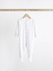 Pale Pink Floral 4 Pack Baby Sleepsuits (0-2yrs) - Image 9 of 12