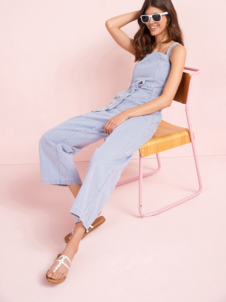 Blue Stripe Denim Dungarees - Image 2 of 5
