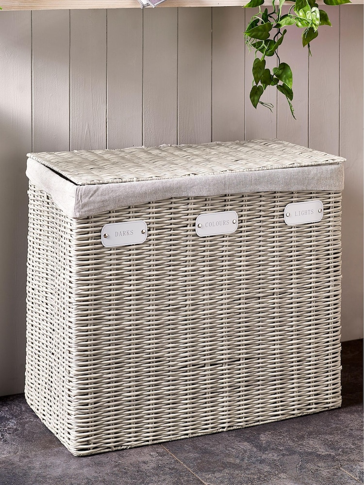 Plastic Wicker Laundry Sorter - Slika 1 iz 4 Plastic Wicker Laundry Sorter - Slika 1 iz 4