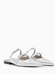 AllSaints Silver Shar Flat Shoes - Image 2 of 5