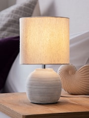 Grey Fairford Bedside Table Lamp - Image 1 of 4