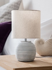 Grey Fairford Bedside Table Lamp - Image 2 of 4