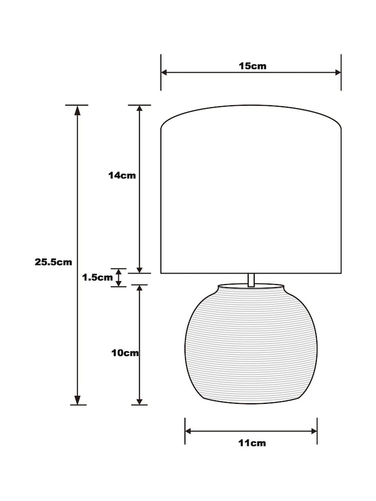 Grey Fairford Bedside Table Lamp - Image 4 of 4 Grey Fairford Bedside Table Lamp - Image 4 of 4