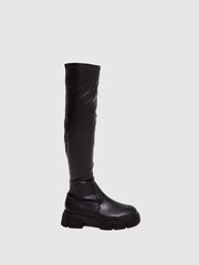Schuh Black Dixie Stretch Over The Knee Boots - Image 1 of 4