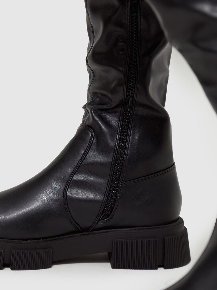Schuh Black Dixie Stretch Over The Knee Boots - Image 3 of 4