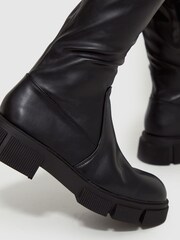 Schuh Black Dixie Stretch Over The Knee Boots - Image 4 of 4