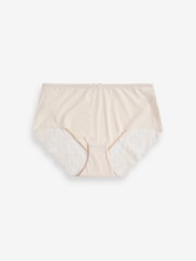Black/White/Nude Midi Lace No VPL Brazilian Briefs 5 Pack - Image 5 of 6