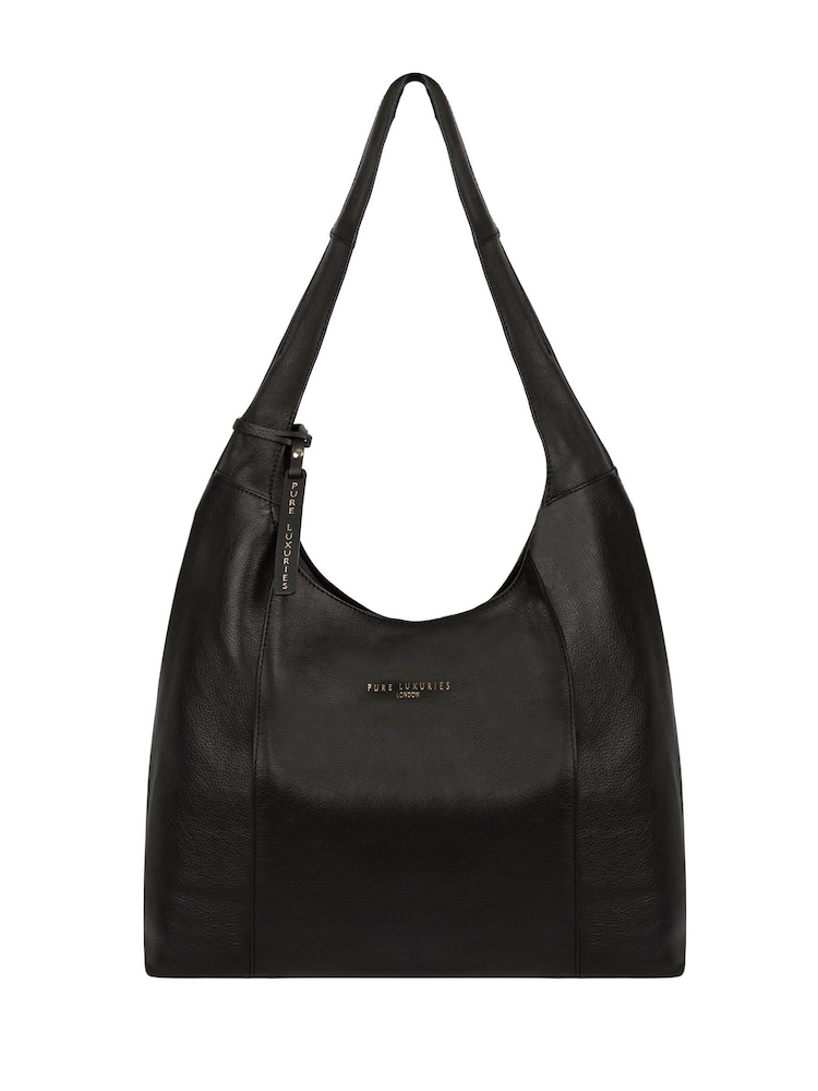 Pure Luxuries London Nina Leather Shoulder Black Bag - Image 1 of 5